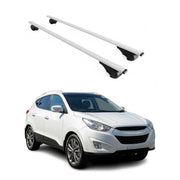Barres de toit Transversales pour Hyundai IX35 2010-2015 Fer Argent 2Pcs