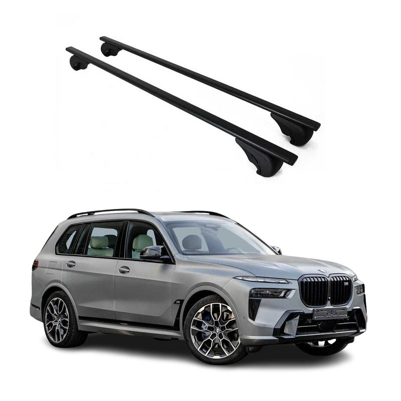 Barres de toit transversales pour BMW X7 G07 2019-2024 Fer Noir
