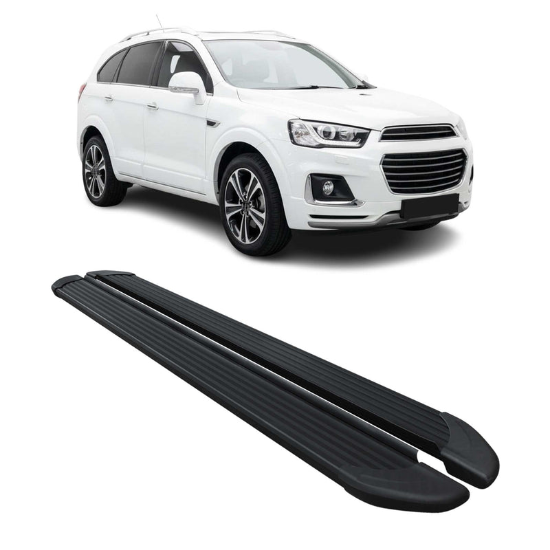 Marchepieds Latéraux pour Chevrolet Captiva 2019-2025 Noir Aluminium 2Pcs