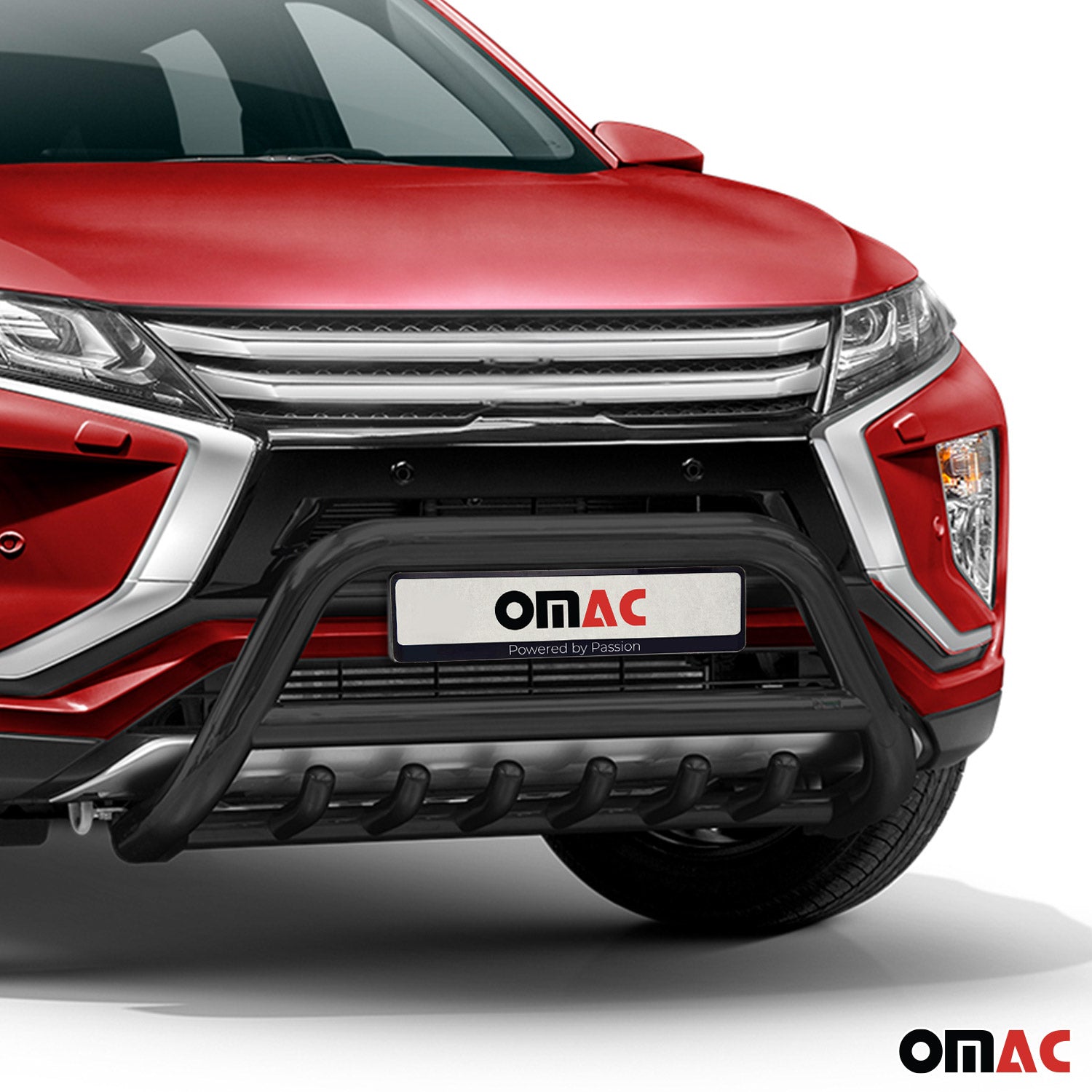 Pare-Buffle Avant Pour Mitsubishi Eclipse Cross 2018-2019 Acier Inox Noir