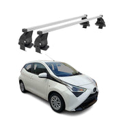Barres de toit transversales pour Toyota Aygo II 2014-2021 Acier Gris