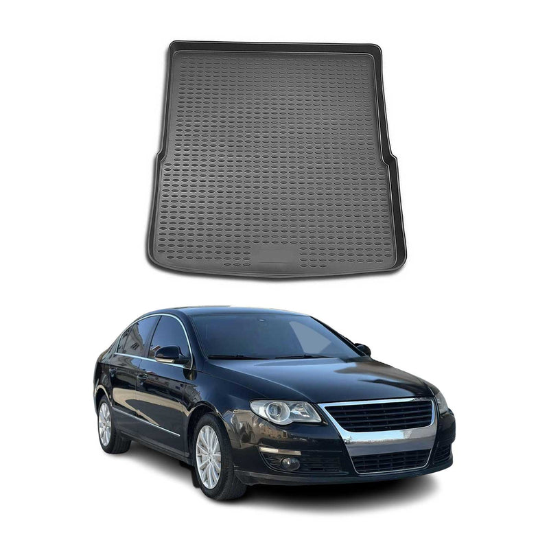 Tapis de Coffre pour VW Passat B6 Avant 2005-2010 en caoutchouc TPE 3D Noir 1Pcs