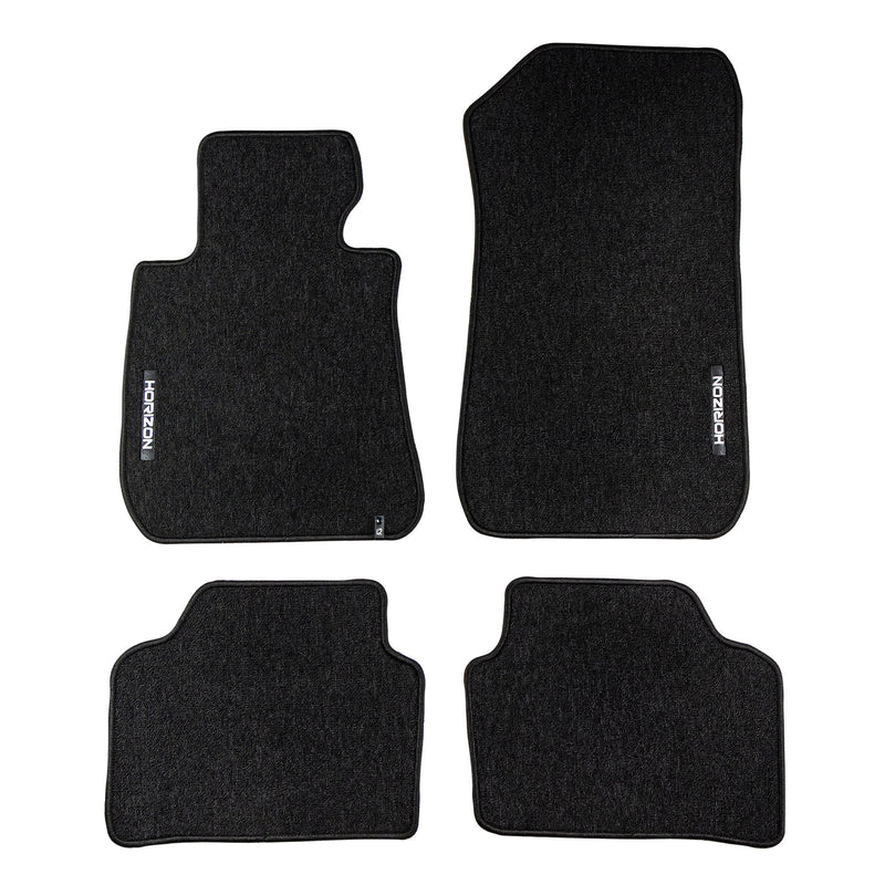 Tapis de Sol de Voiture pour BMW Série 3 E92 2006-2012 Velours Durable Noir 4Pcs