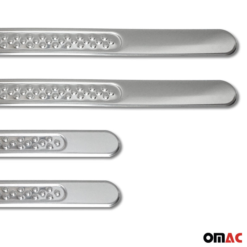 Seuils de porte pour Dacia Duster 2010-2025 50x3,5 cm & 17,5x2,5 cm Chromé 4x
