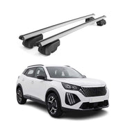 Barres de toit Transversales pour Peugeot e-2008 2023-2026 Aluminium Gris 2Pcs