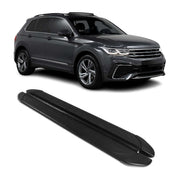 Marchepieds Latéraux pour VW Tiguan Allspace 2016-2023 2Pcs Aluminium Noir