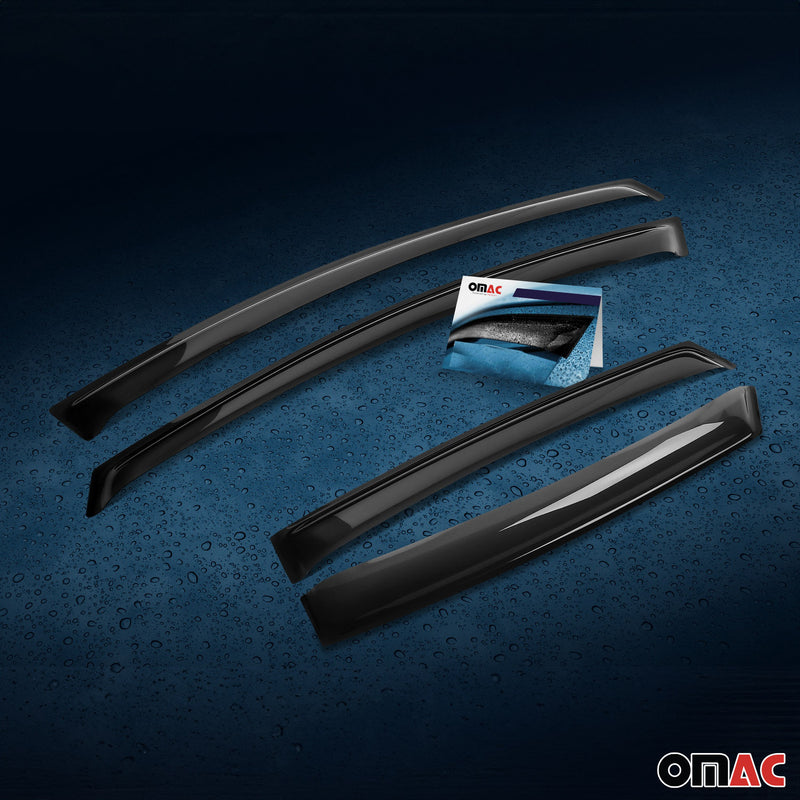 Déflecteurs de vent et de pluie pour MERCEDES GLE 2015-2018 Acrylique Noir 4 pcs
