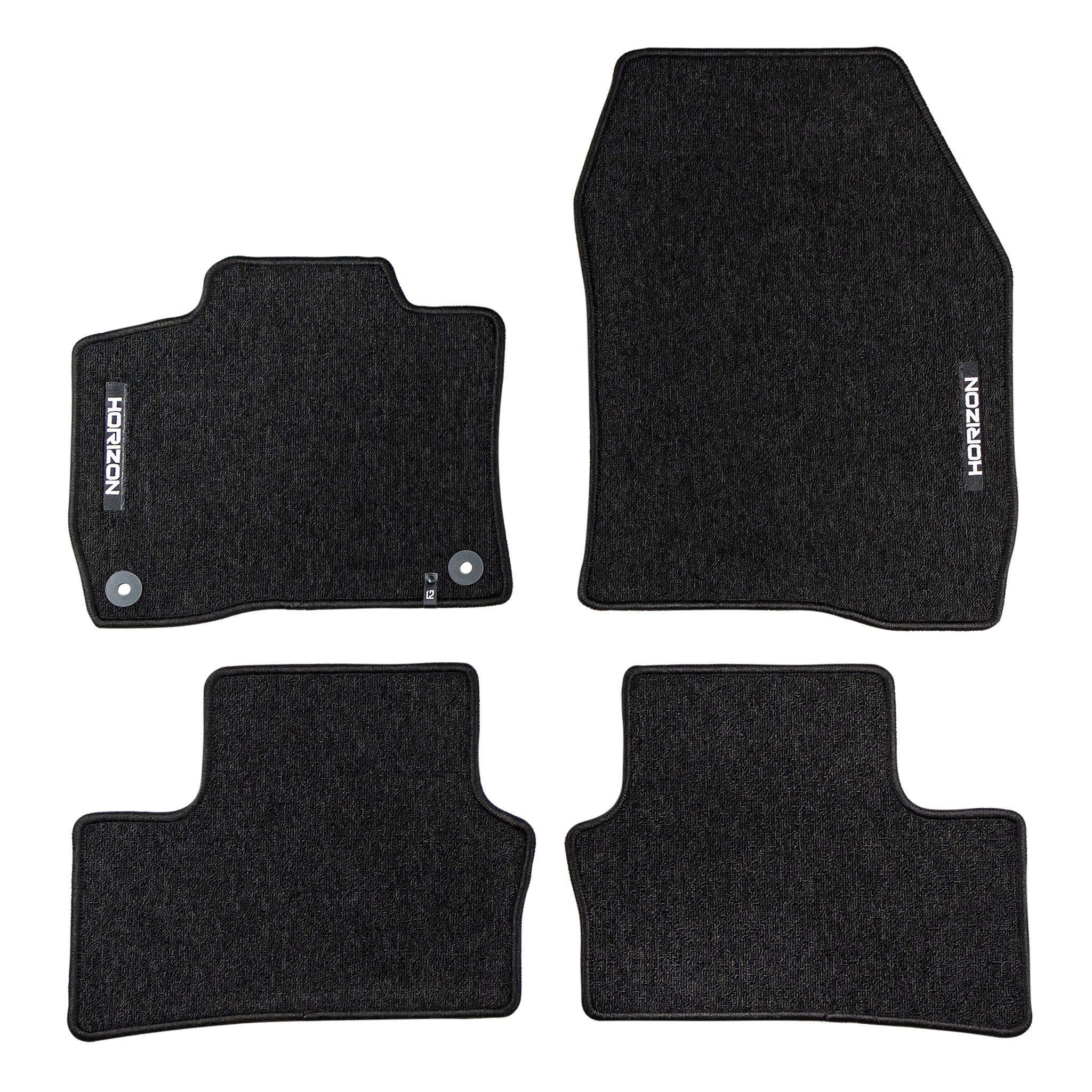 Tapis de Sol de Voiture pour DS 4 II 2024-2026 E-Tense Velours Durable Noir 4Pcs