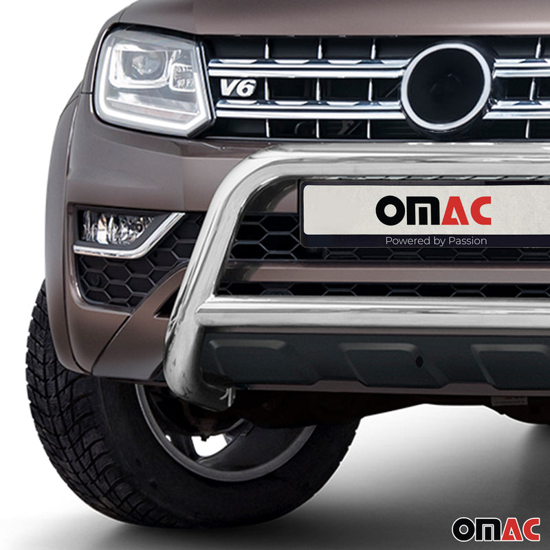 Pare-Buffle Avant Pour VW Amarok 2016-2020 Argent en Acier Inoxydable