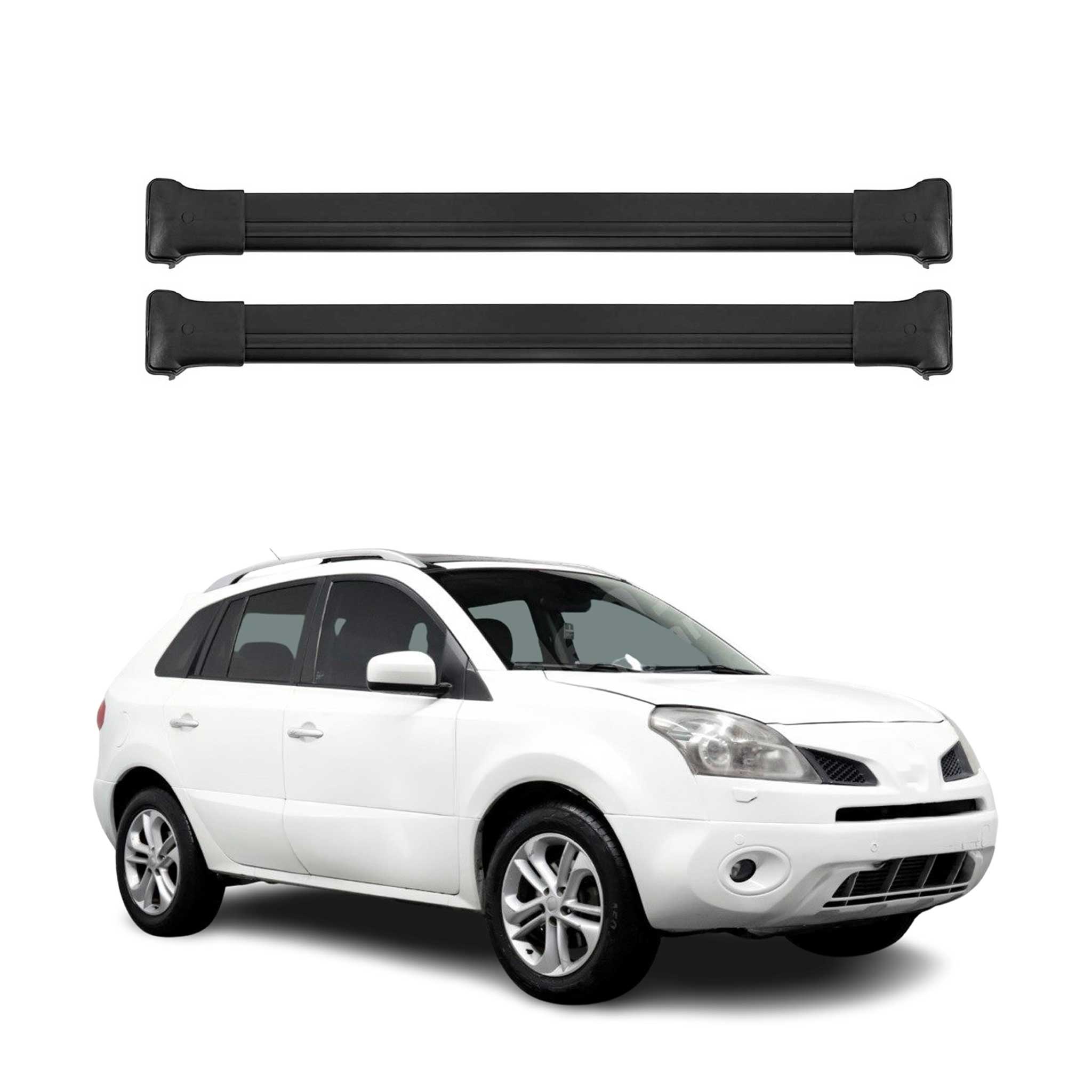 Barres De Toit Transversales pour Renault Koleos 2 (HC) 2017-2024 Noir Aluminium