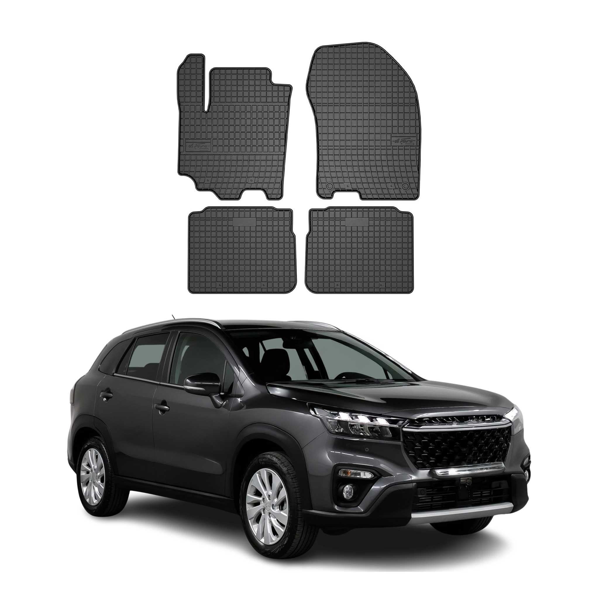 Tapis de Sol pour Suzuki SX-4 S-Cross 2018-2021 Caoutchouc Noir