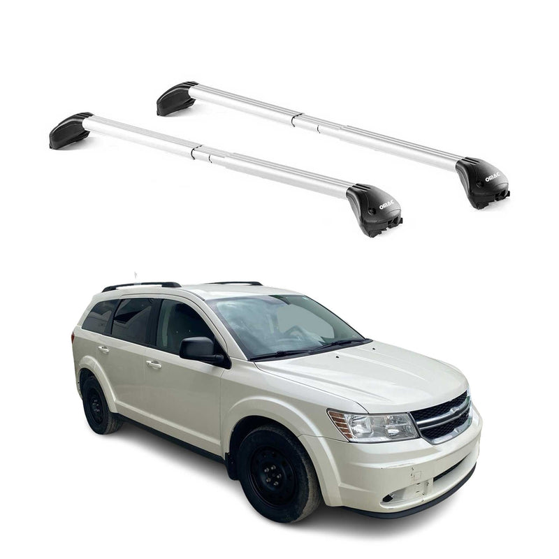 Barres de toit pour Dodge Journey 2008-2011 5P Gris Argenté 2 pièces ABE