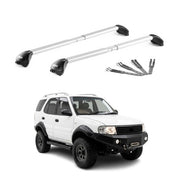 Barres de toit transversales pour Tata Safari mk1 1998-2005 Aluminium Noir ABE