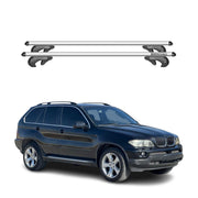 Barres de toit transversales pour BMW X5 E53 1999-2006 90kg Alu Gris 2x