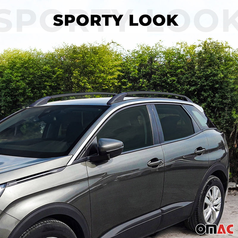 Barres de toit longitudinales pour Hyundai i20 2008-2014 en Alu noir