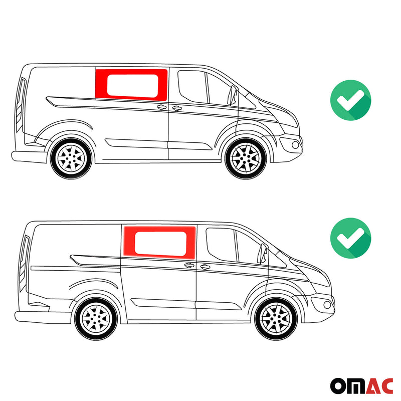 Vitre de Porte pour Ford Transit Custom 2013-2023 L1 L2 Droit Avant Coulissante