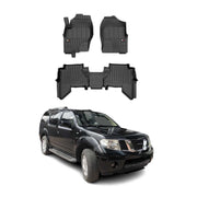 OMAC Tapis de sol en caoutchouc pour Nissan Pathfinder 2005-2014 Noir Premium