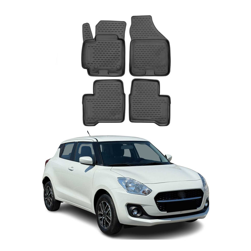 OMAC Tapis de sol pour Suzuki Swift 5tür 2017-2023 sur mesure en caoutchouc Noir