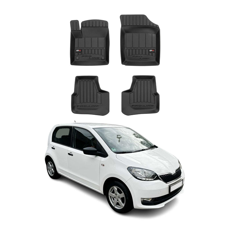 Tapis de Sol pour Skoda Citigo 2011-2019 TPE Noir
