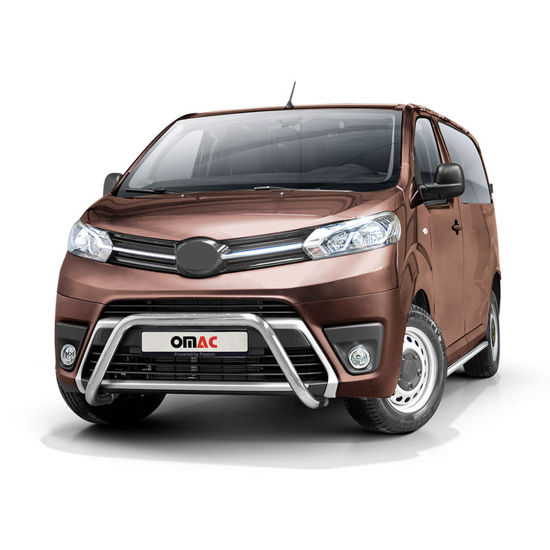 Pare-Buffle Avant Pour Toyota Proace 2016-2021 en Acier Inox Argent