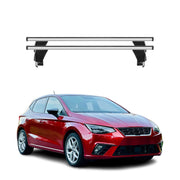Menabo Barres de toit Transversales pour Seat Ibiza V 2017-2026 Noir ABE 2x