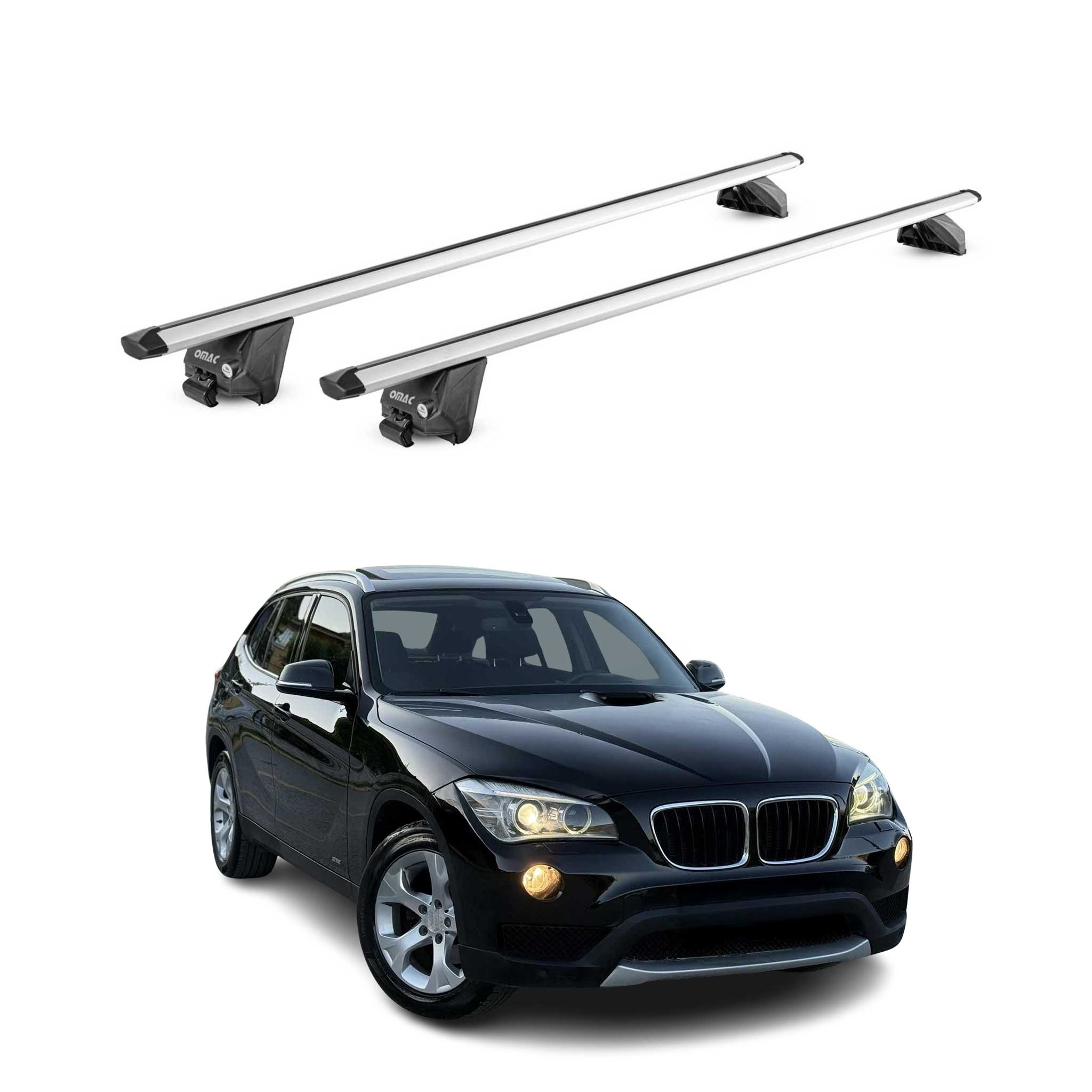Barres de toit transversales pour BMW X1 E84 F48 2009-2022 Alu Gris 2 pièces ABE