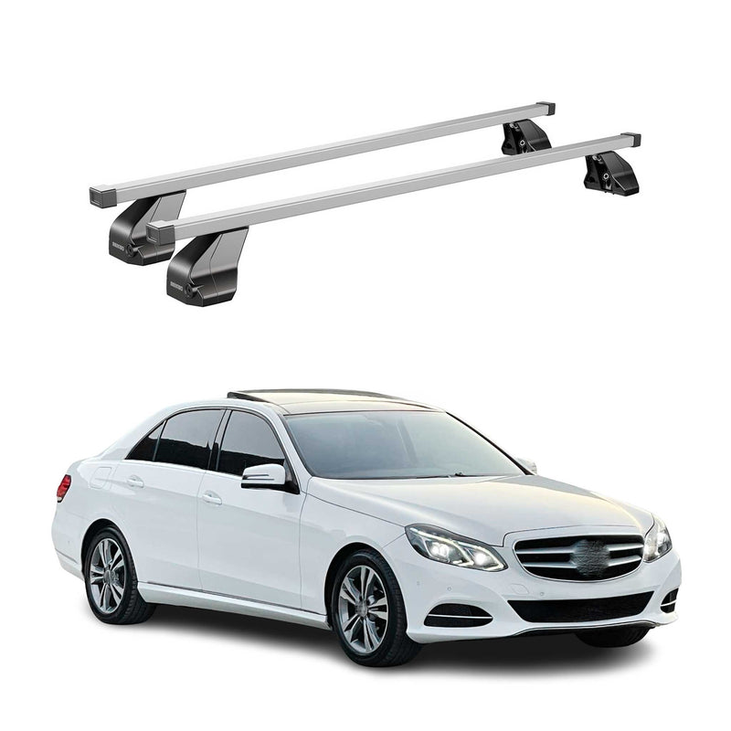 Barres de toit transversales pour Mercedes Classe E W212 2013-2016 Gris