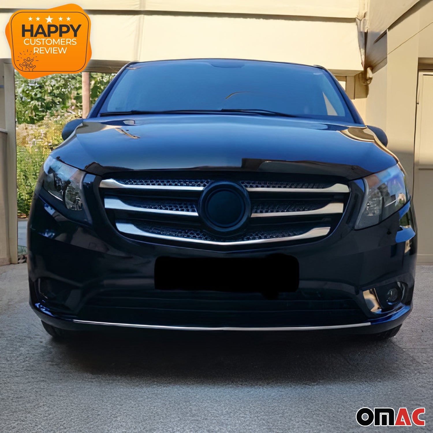 Garniture de Pare-chocs Avant pour Mercedes Vito W447 2014-2019 en Acier Chromé
