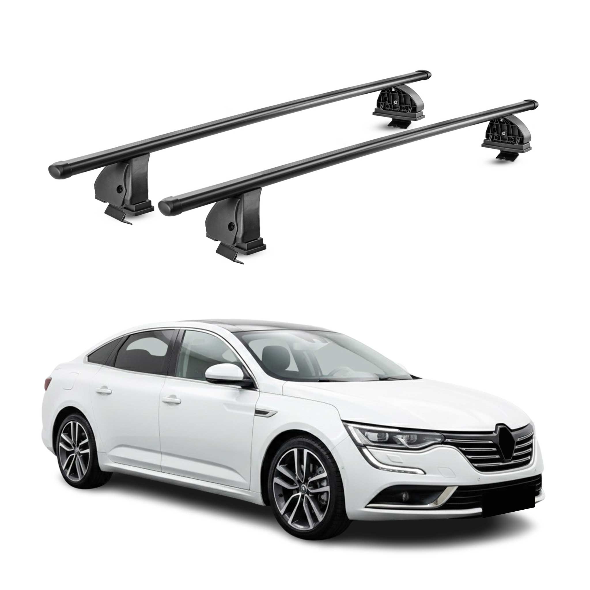Barres de toit transversales acier pour Renault Talisman Berline 2015-2022 Noir