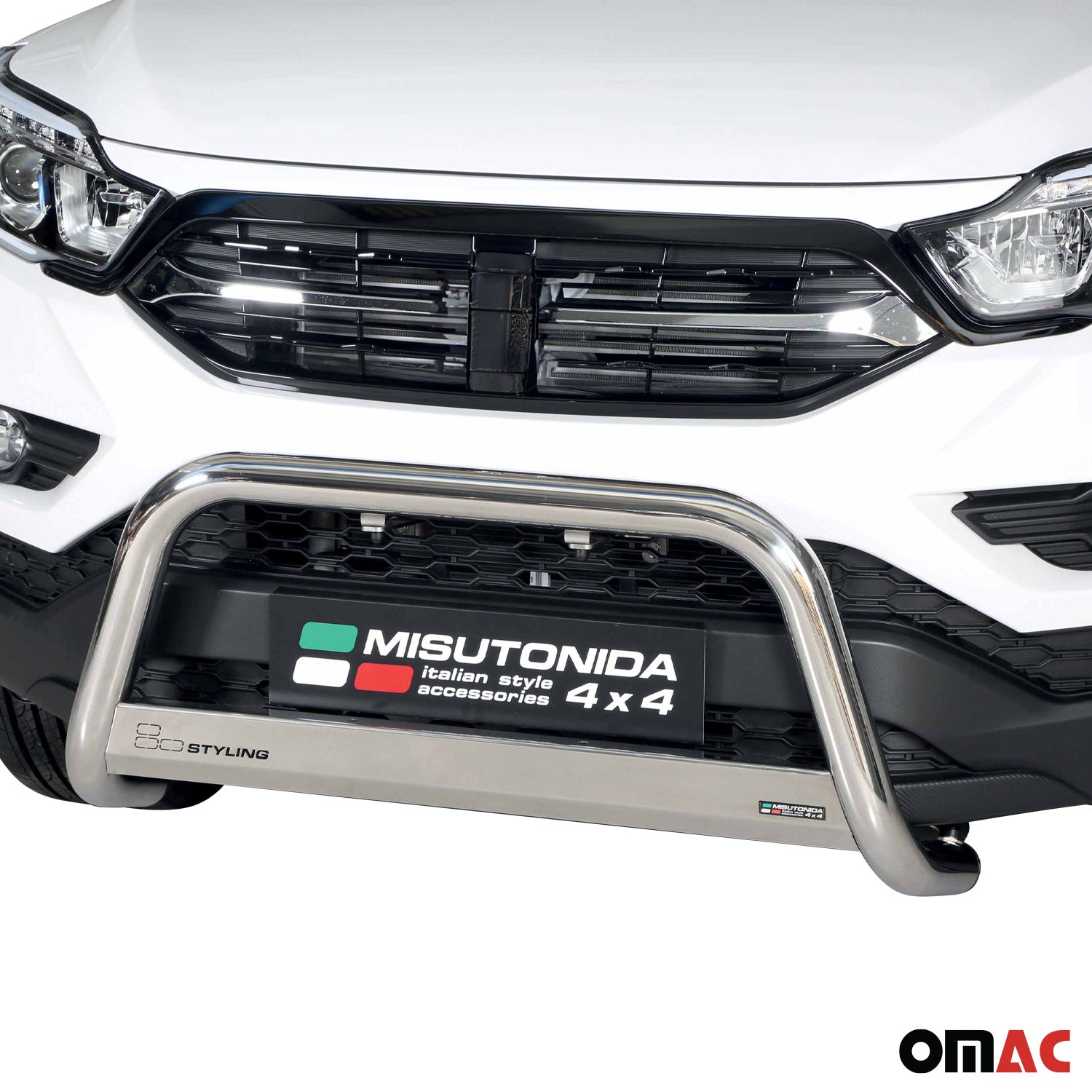 Pare-buffle Avant pour SsangYong Musso 2023-2026 63 mm en Acier Gris