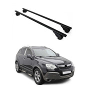 Barres de toit Transversales pour Opel Antara 2006-2017 Fer Noir