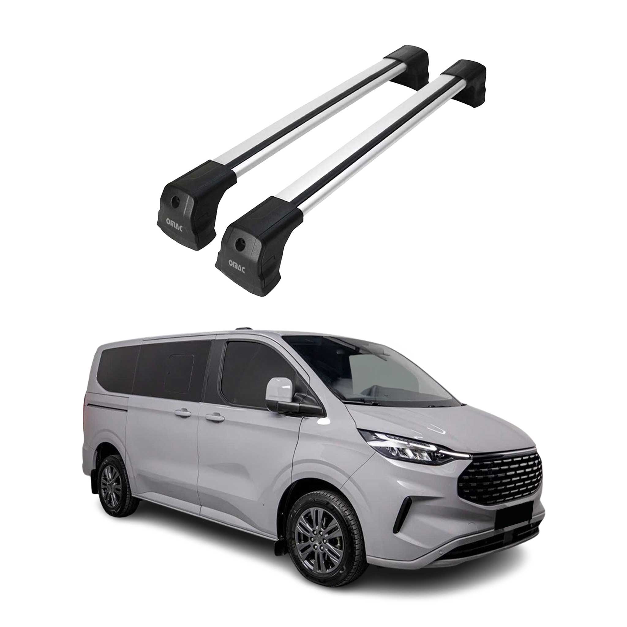 Barres De Toit Transversales pour Ford Transit Tourneo Custom 2023-2026 Alu 2Pcs