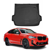 OMAC Tapis de coffre pour BMW X4 G02 2018-2024 sur mesure en caoutchouc Noir