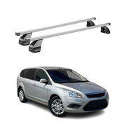 Barres de toit transversales pour Ford Focus II SW 2004-2011 Acier Argent