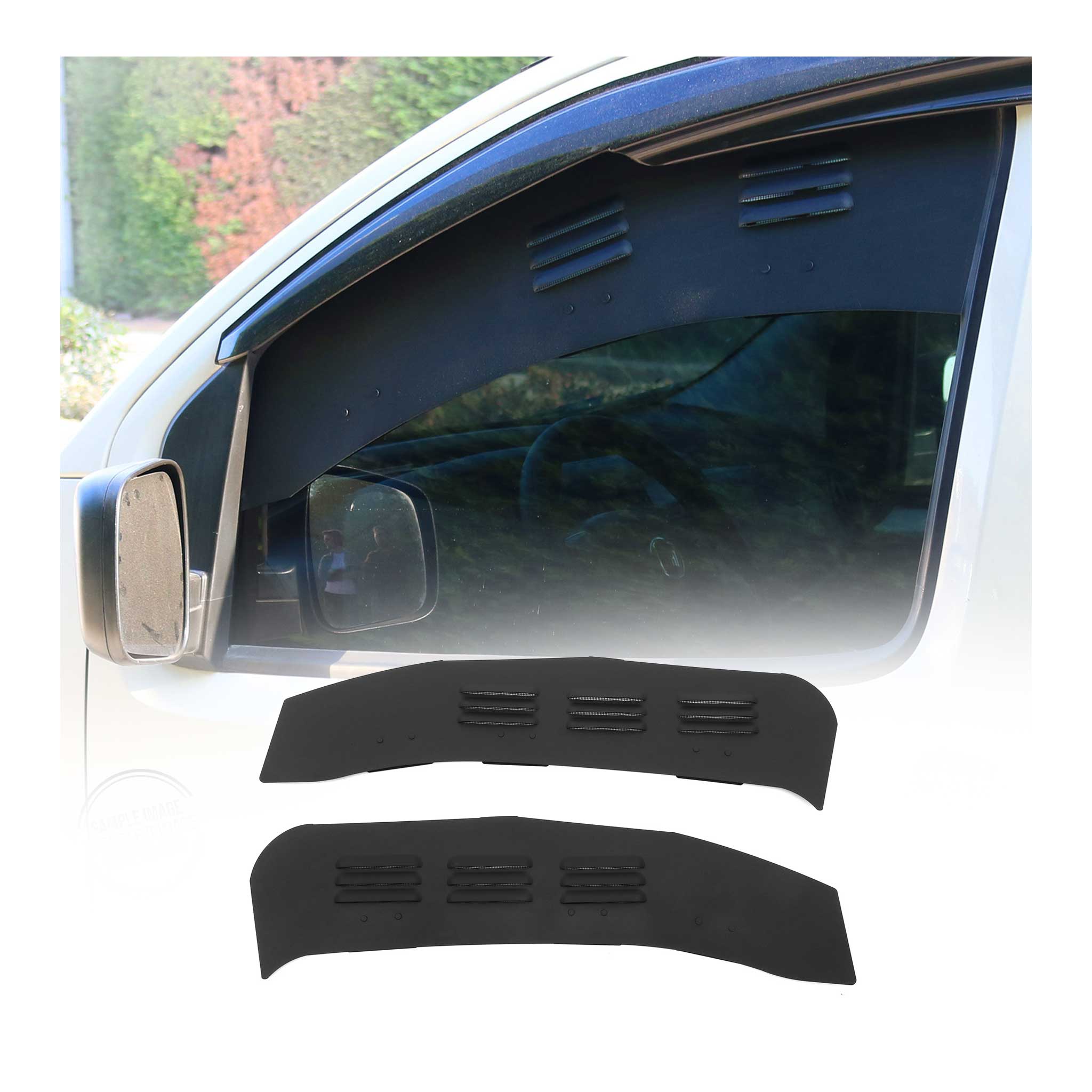 Grille d'aération de Fenêtre pour Peugeot Partner 2019-2025 Noir