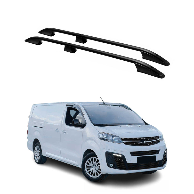 Barres de toit longitudinales pour Opel Vivaro 2019-2024 L3 Aluminium Noir