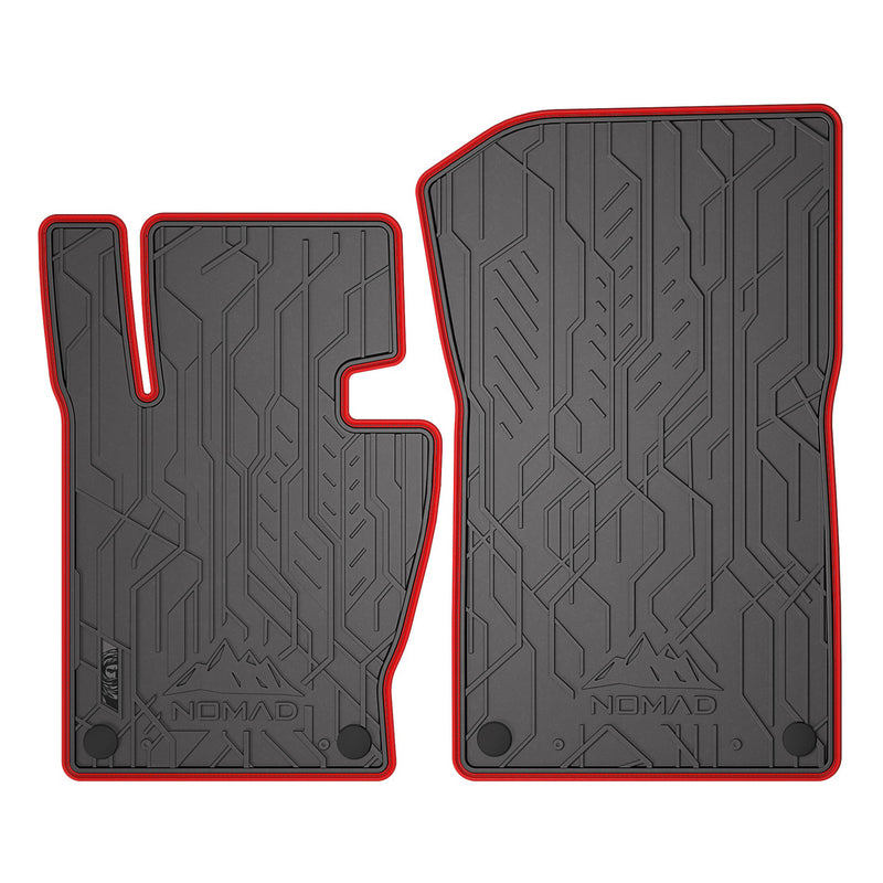 Tapis de Sol de Voiture pour BMW X3 E83 2003-2010 Caoutchouc Noir-Rogue 2Pcs