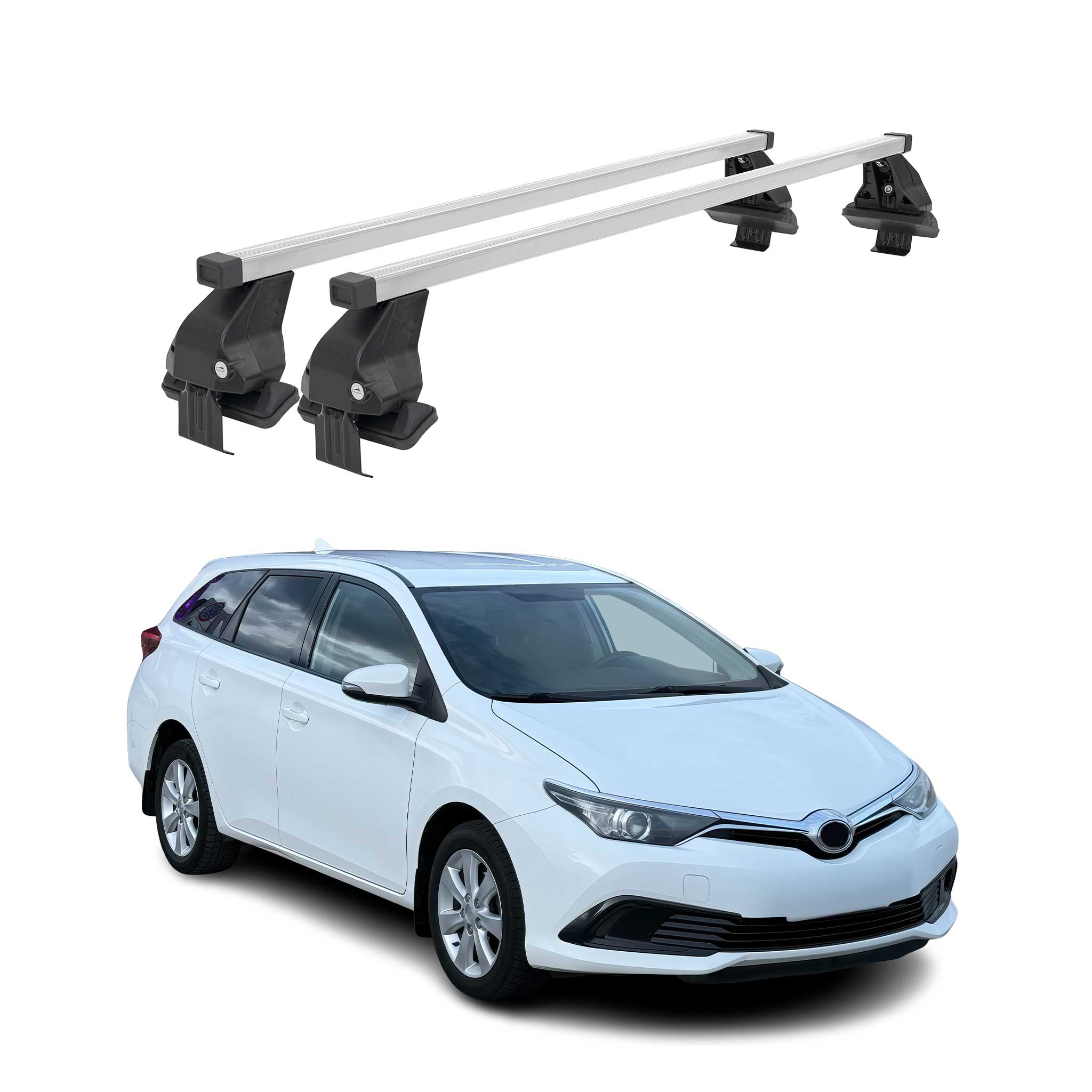 Barres de toit transversales pour Toyota Auris Sports 2013-2018 Acier Gris