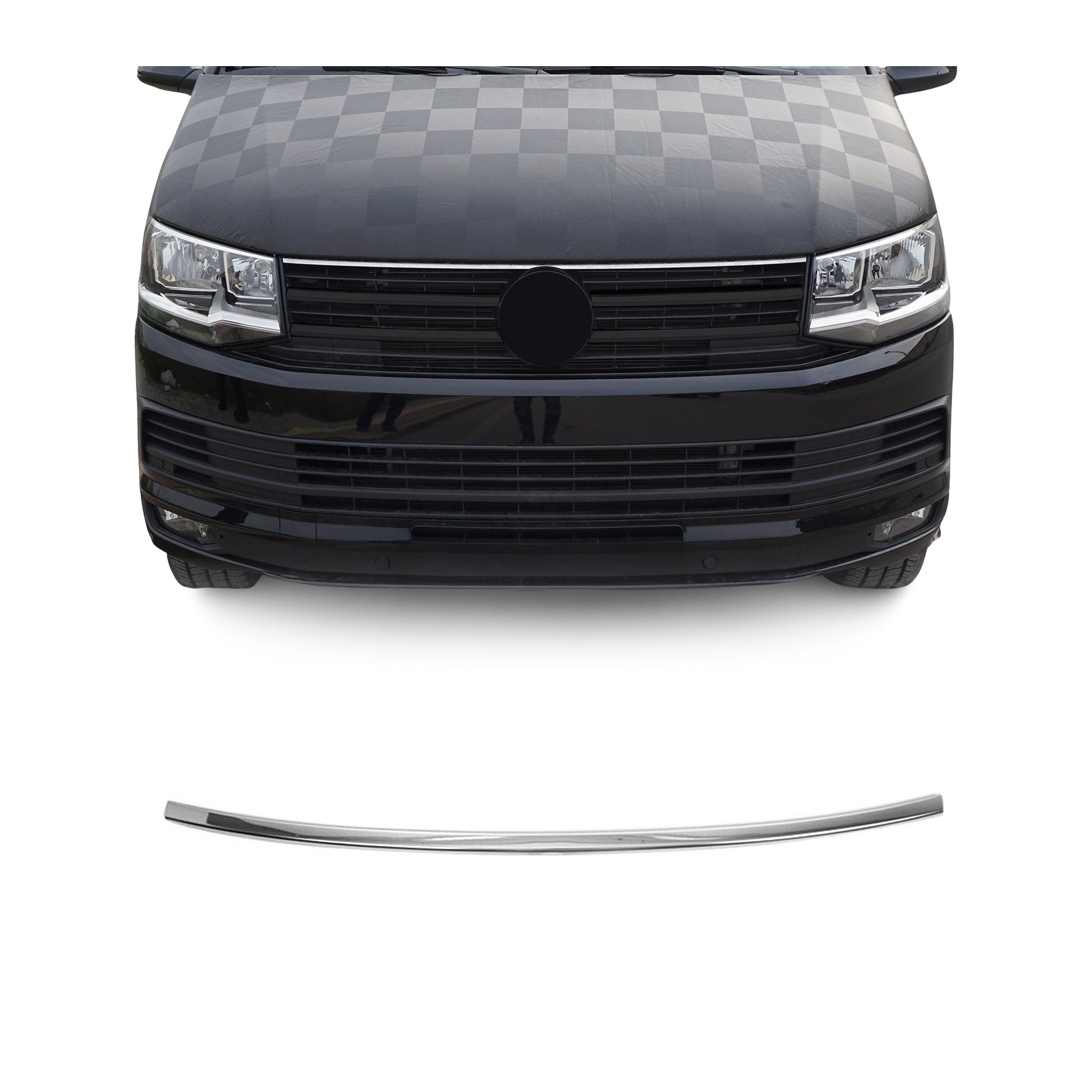 Moulure de Capot pour VW T6 Transporter tout 2015-2019 en Acier Inox Chromé