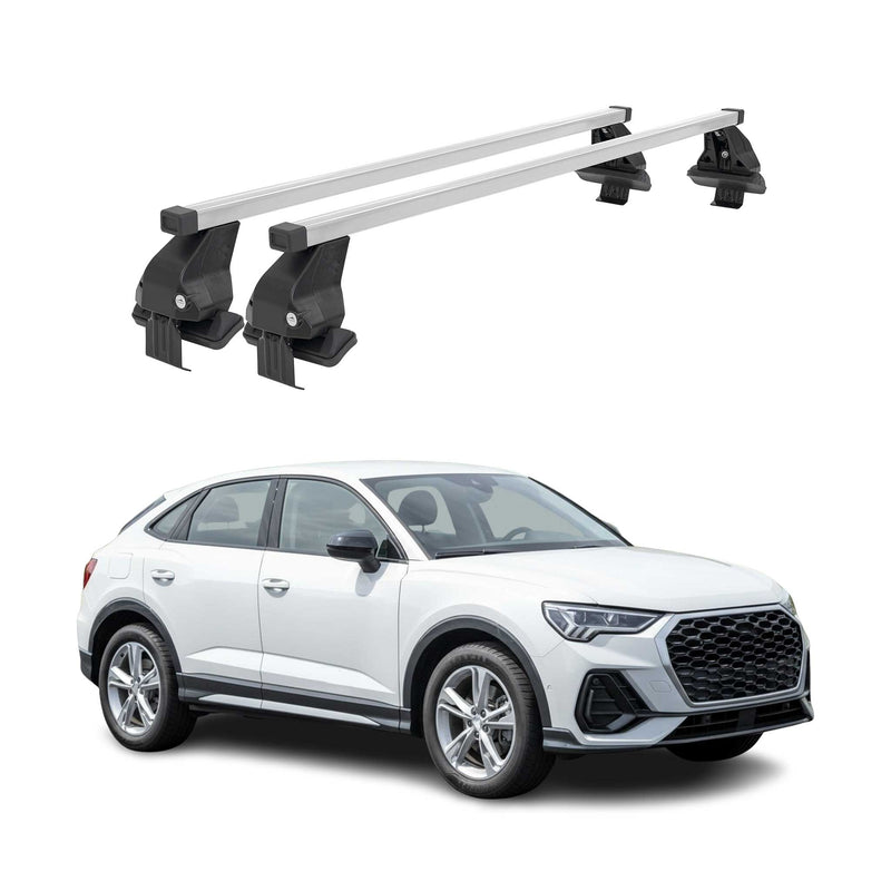 Barres de toit transversales Menabo pour Audi Q3 Sportback 2019-2025 Acier Gris