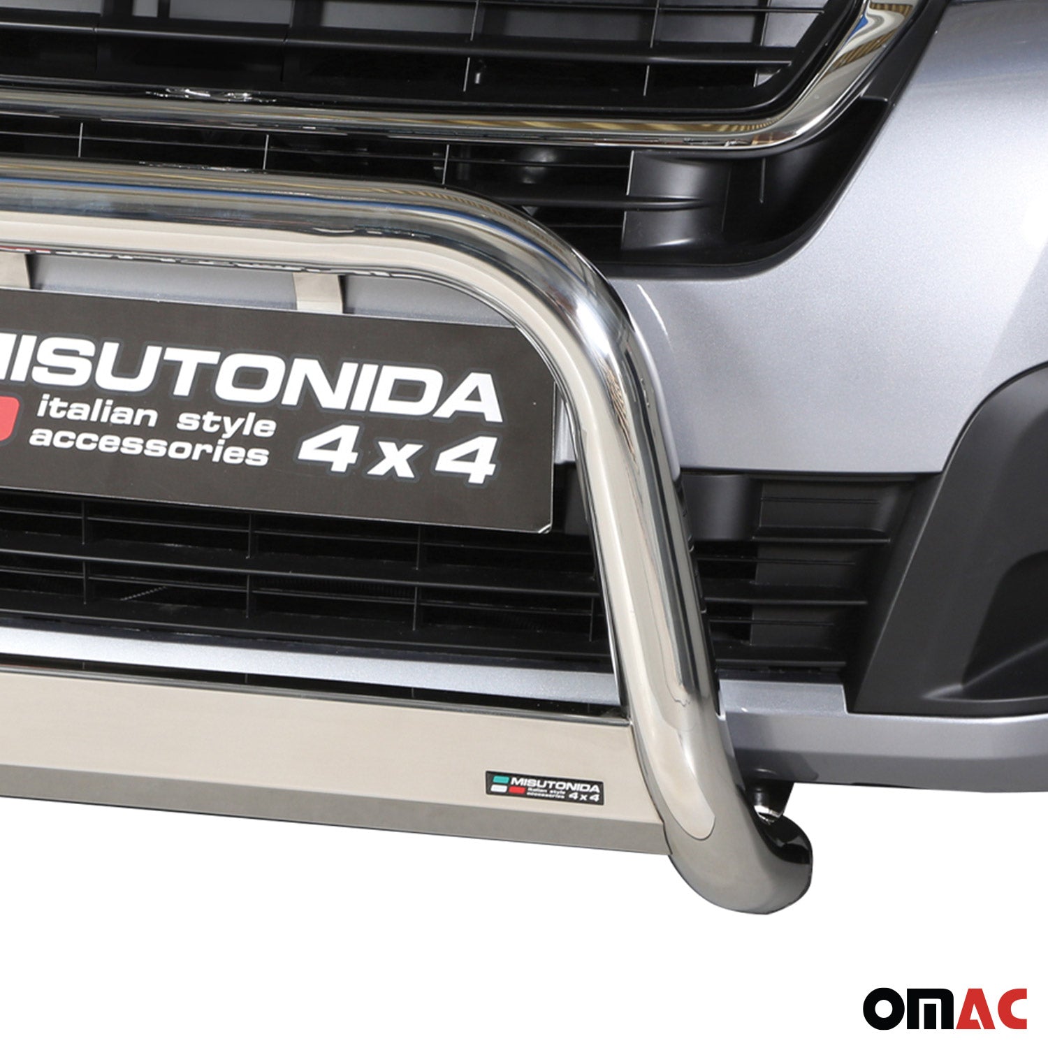 Pare-buffle Avant pour Peugeot Partner 2018-2026 63 mm en Acier Gris
