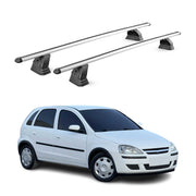 Barres de toit transversales Alu pour Opel Corsa C 2000-2006 HB TÜV Gris 2Pcs