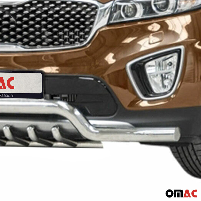 Pare-Buffle Avant Pour Kia Sorento 2015-2018 en Acier Inoxy Argent