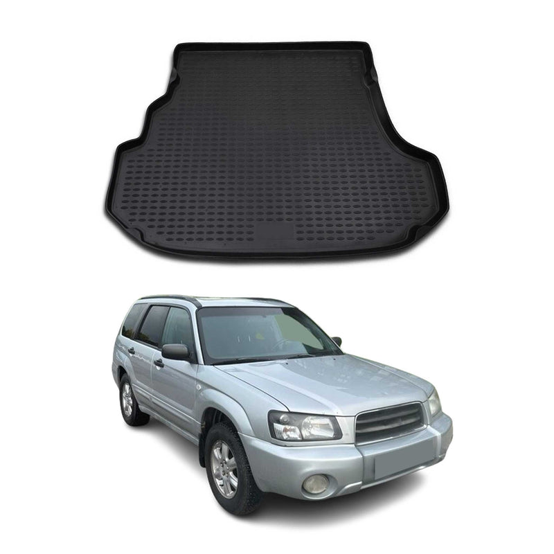 Tapis de Coffre pour Subaru Forester 2002-2008 en caoutchouc TPE 3D Noir 1Pcs