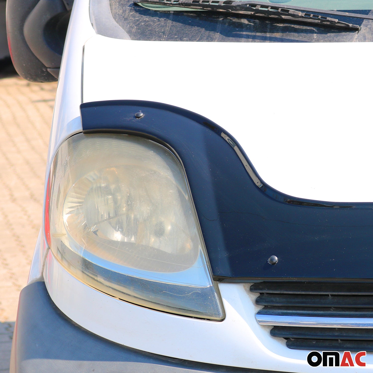 Deflecteurs d'air capot de voiture pour Renault Trafic 2001-2014 Acrylique Noir