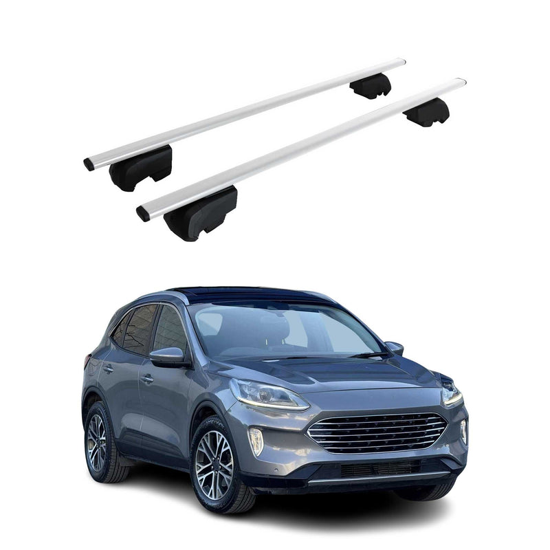 Barres de toit Transversales pour Ford Kuga 2020-2025 ABE Fer Gris 2x