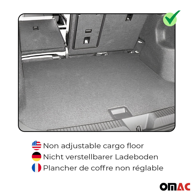 OMAC Tapis de coffre caoutchouc pour BMW Série 2 Active Tourer F45 2014-21 Noir