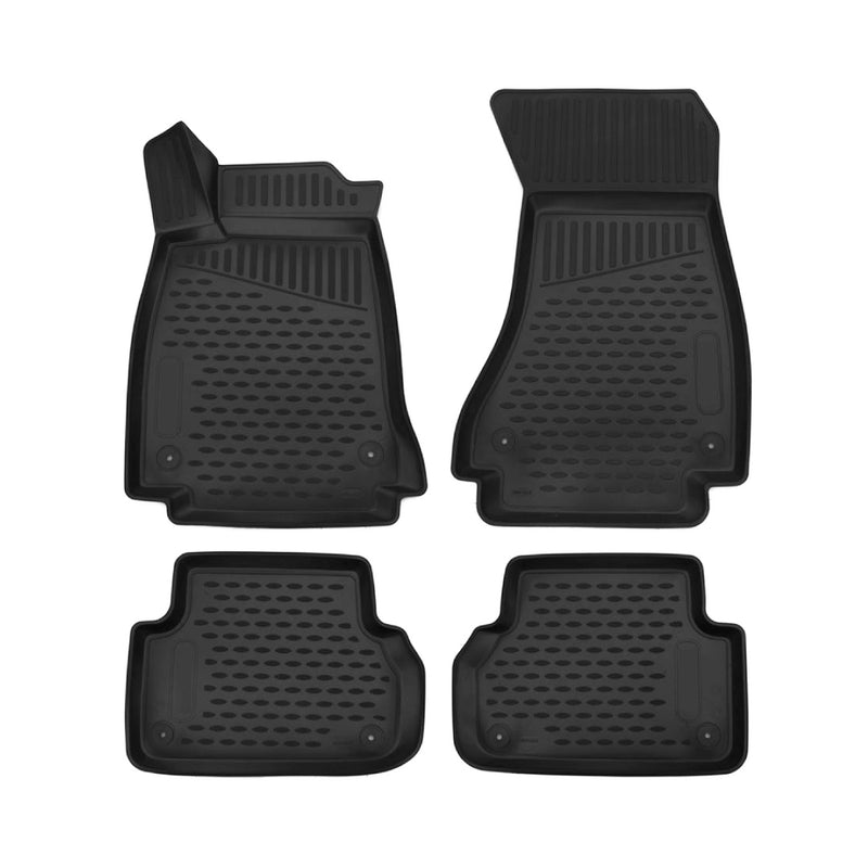 OMAC 3D Tapis de sol pour Audi A4 B9 Berline Break Allroad 2016-2024 TPE Noir