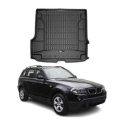 OMAC Tapis de coffre caoutchouc pour BMW X3 E83 2003-2010 Noir Premium