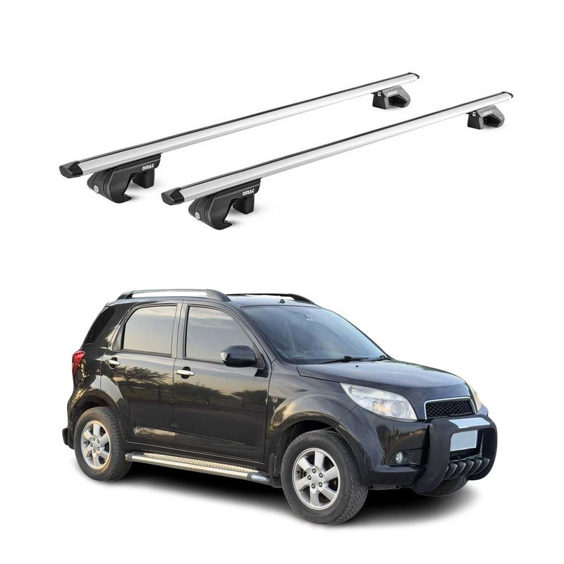 Barres de toit transversales ABE pour Daihatsu Terios 2006-2016 5 P Alu Gris 2x
